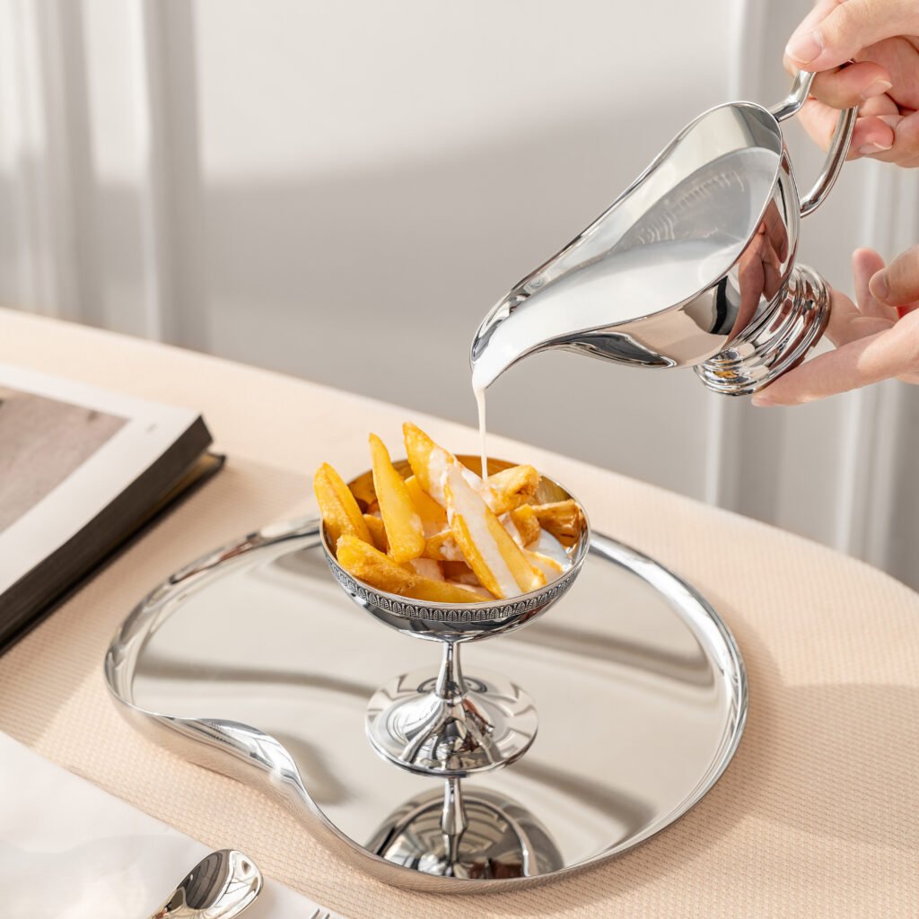91 5 1 Steel Dessert Cup for Gourmet Treats - Luxury Mirror Polished Stainless Steel Sorbet Bowl by Apexerahomelife.