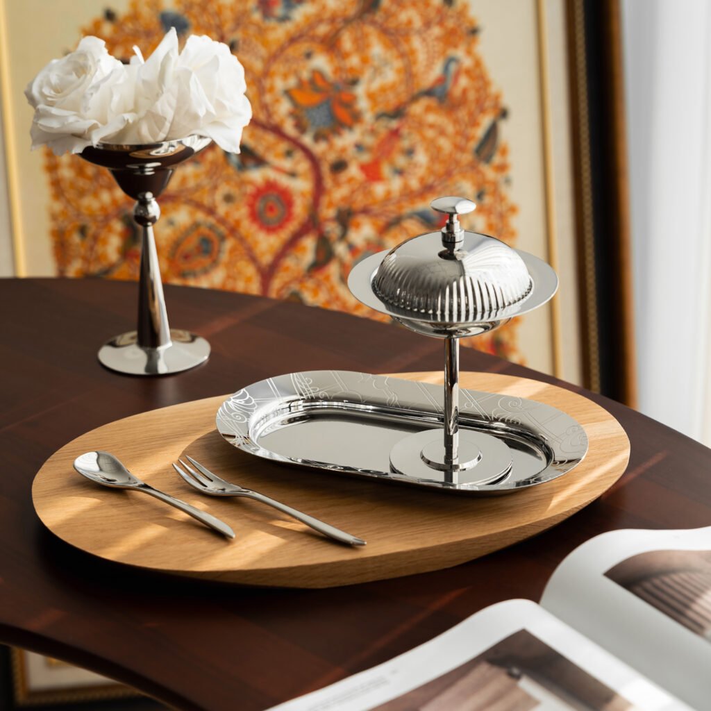93 2 1 Steel Dessert Server with Lid - Luxury Mirror Polished Stainless Steel Gourmet Bowl by Apexerahomelife.