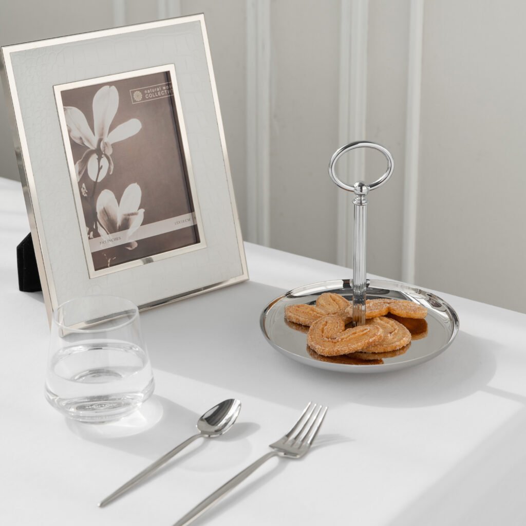 95 5 1 Steel Appetizer Dish for Fine Dining - Luxury Mirror Polished Stainless Steel Dipping Plate by Apexerahomelife.