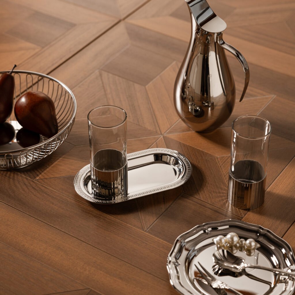 96 5 1 Steel Vintage Tumbler and Tray Set - Luxury Mirror Polished Stainless Steel Drinking Cup by Apexerahomelife.