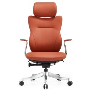New Product Office Chairs Luxury Ergonomic Executive Genuine Leather Aluminum Modern Leather Office Chair