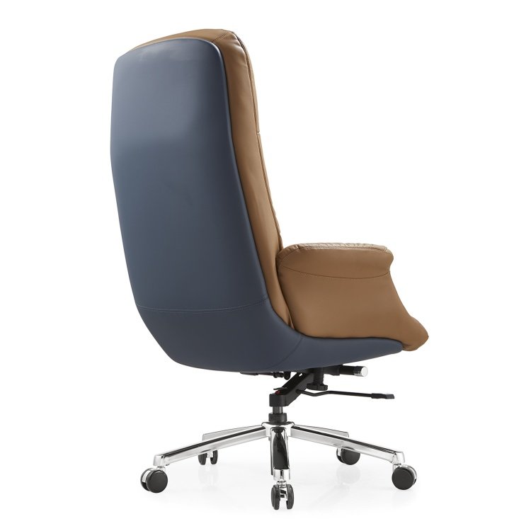 New Product Office Chairs Luxury Ergonomic Executive Genuine Leather Aluminum Modern Leather Office Chair - Image 2