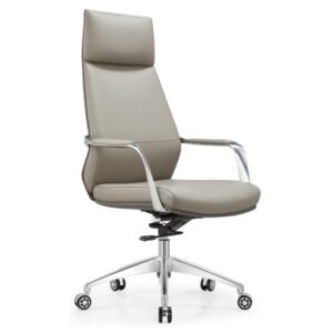 New Product Office Chairs Luxury Ergonomic Executive Genuine Leather Aluminum Modern Leather Office Chair