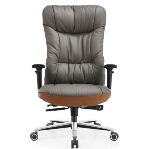 New Product Office Chairs Luxury Ergonomic Executive Genuine Leather Aluminum Modern Leather Office Chair-