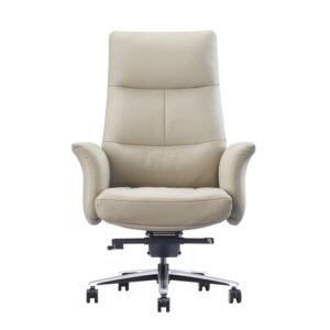 New Product Office Chairs Luxury Ergonomic Executive Genuine Leather Aluminum Modern Leather Office Chair