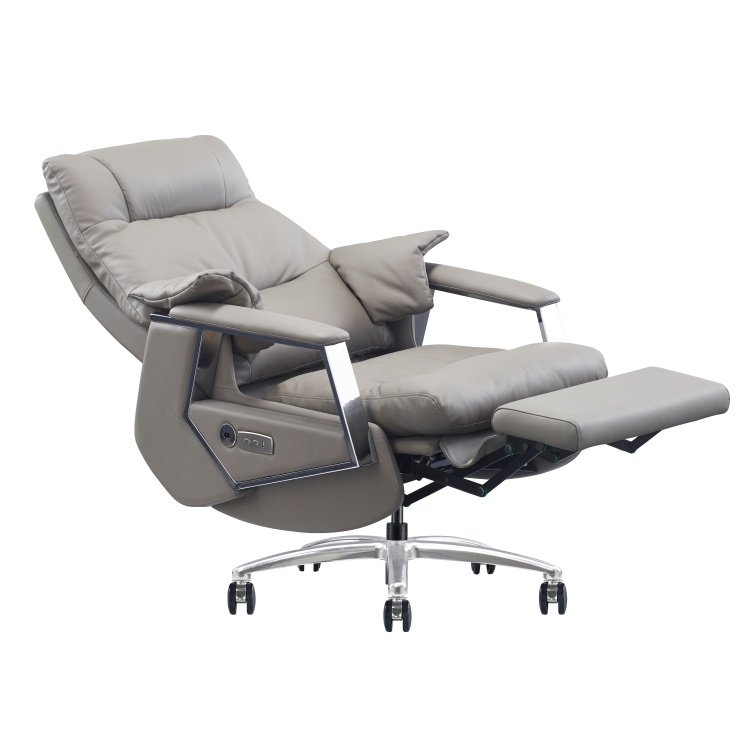 New Product Office Chairs Luxury Ergonomic Executive Genuine Leather Modern Leather Office Chair - Image 4