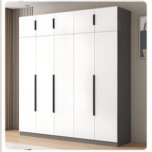 Hinged Wardrobe Cabinet Engineered Wood Wardrobe Armoire for Home