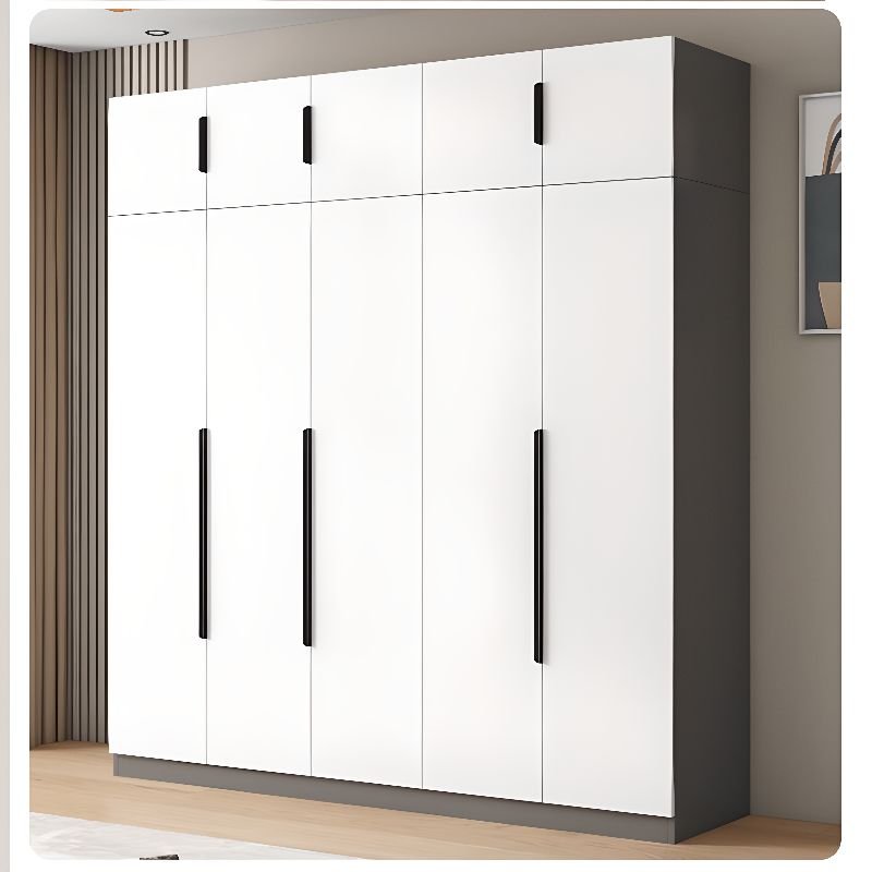 Hinged Wardrobe Cabinet Engineered Wood Wardrobe Armoire for Home