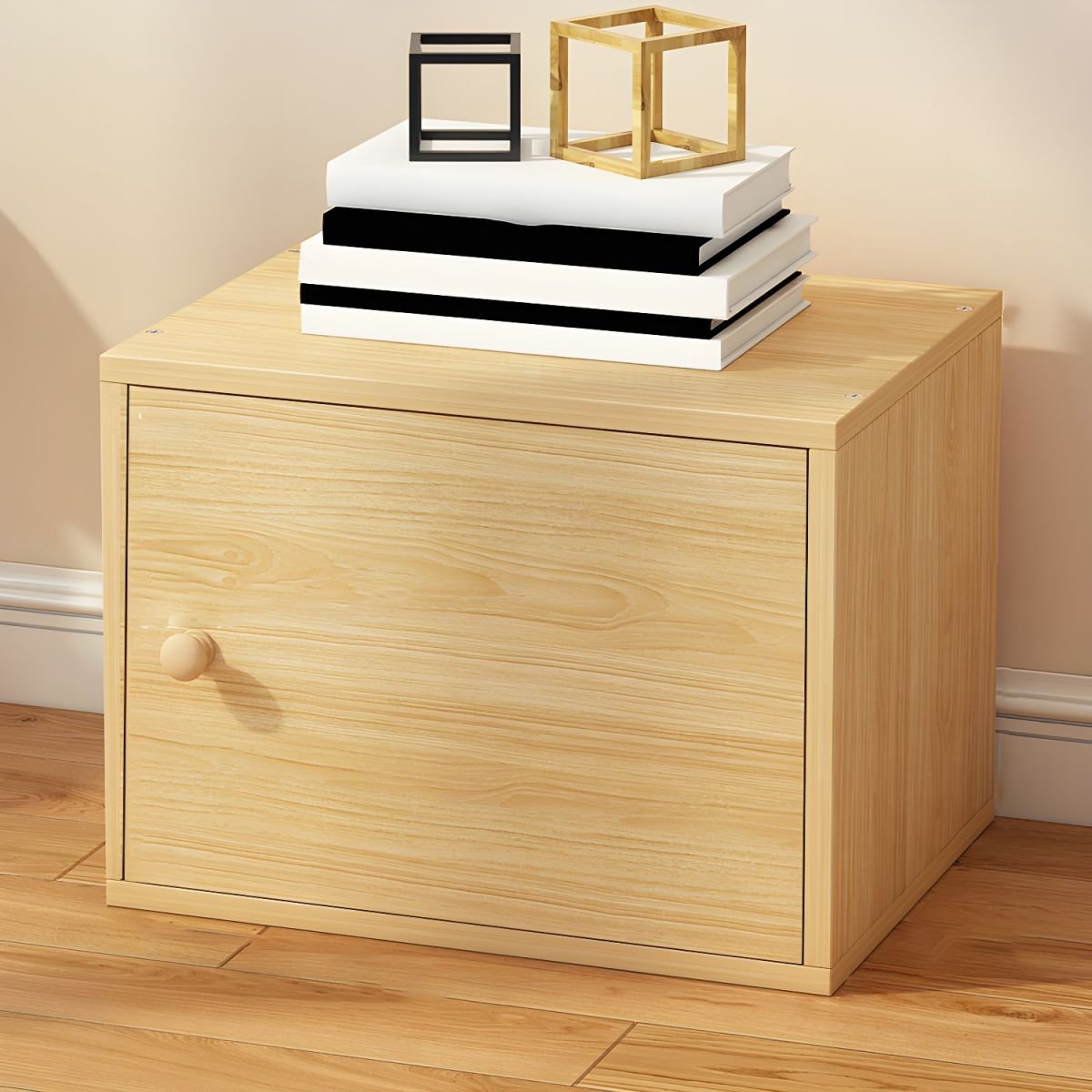 Wooden Bookshelf Design Stackable Bookcase Living Room Library Storage Cabinet Small Bookshelf - Image 9