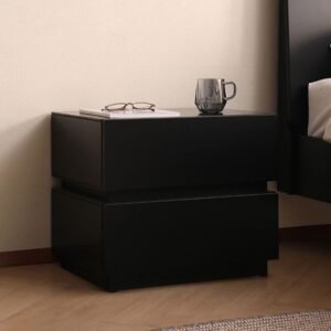 Nightstand Modern Nightstand in Bedroom Wooden Sofa Side Storage with Sliding Drawers