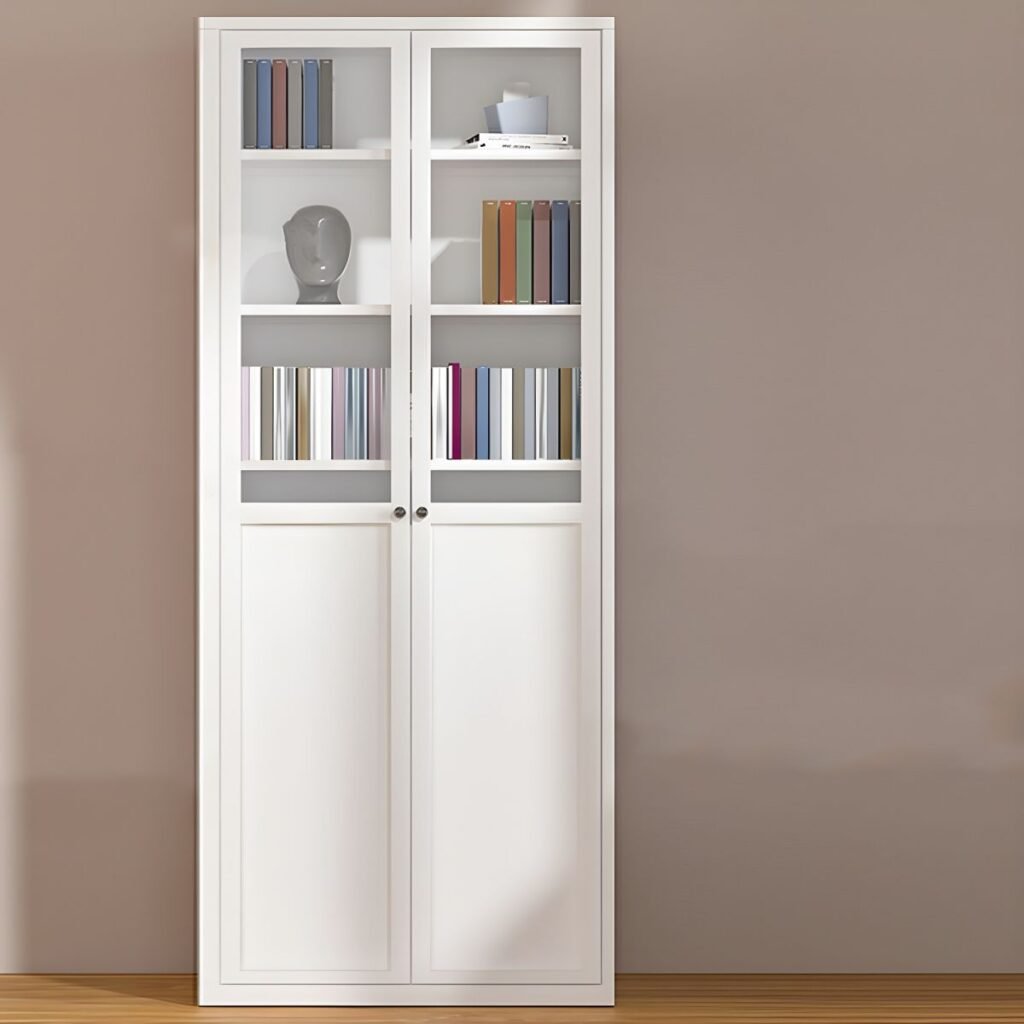 1200x12001 309 Wooden Modern Bookcase With Embedded 2/6 Doors Storage Living Room Library Cabinet Book Shelvese Bookshelf