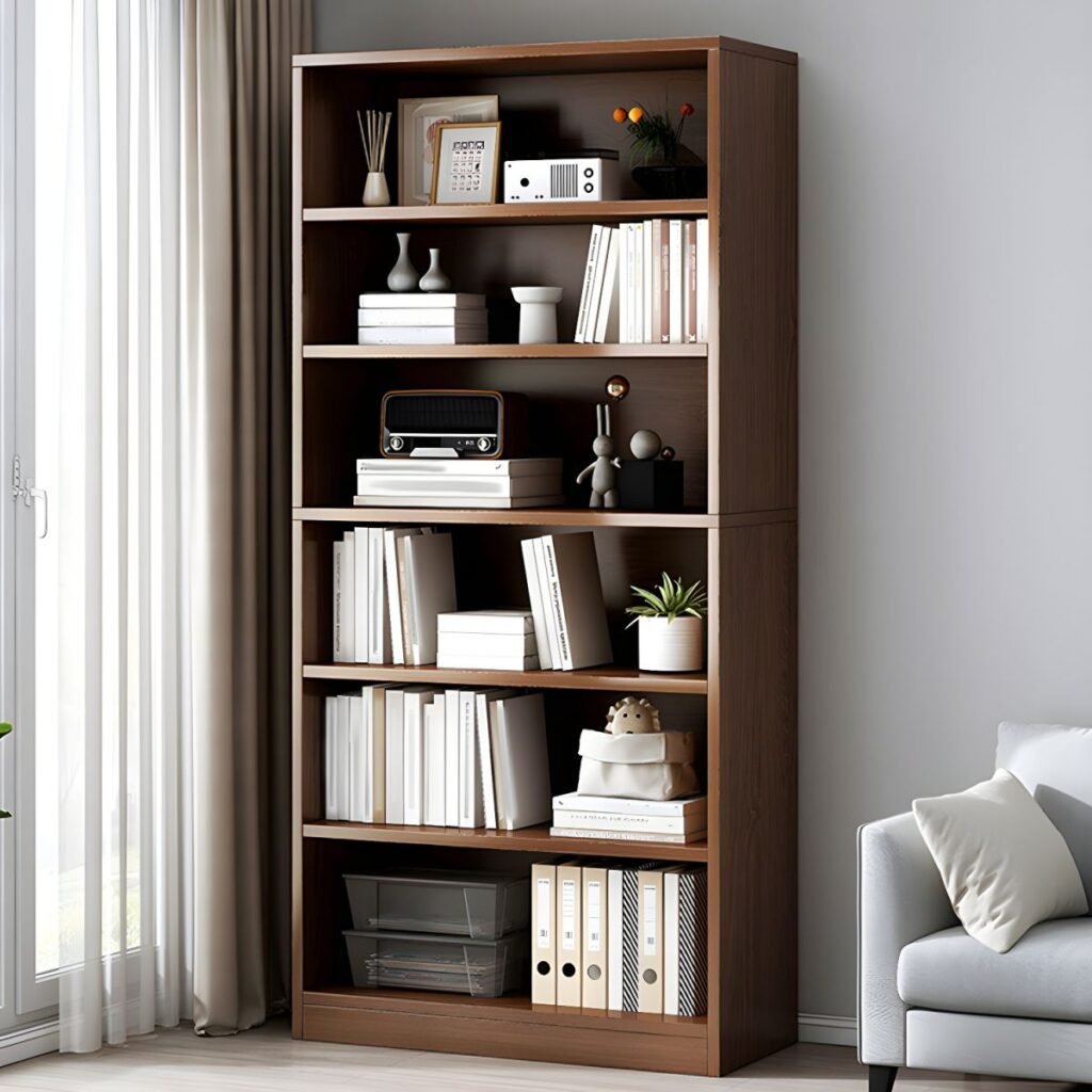 1200x12001 318 Library Storage Bookcase Cabinet Wooden No Doors Design Living Room Bookshelf