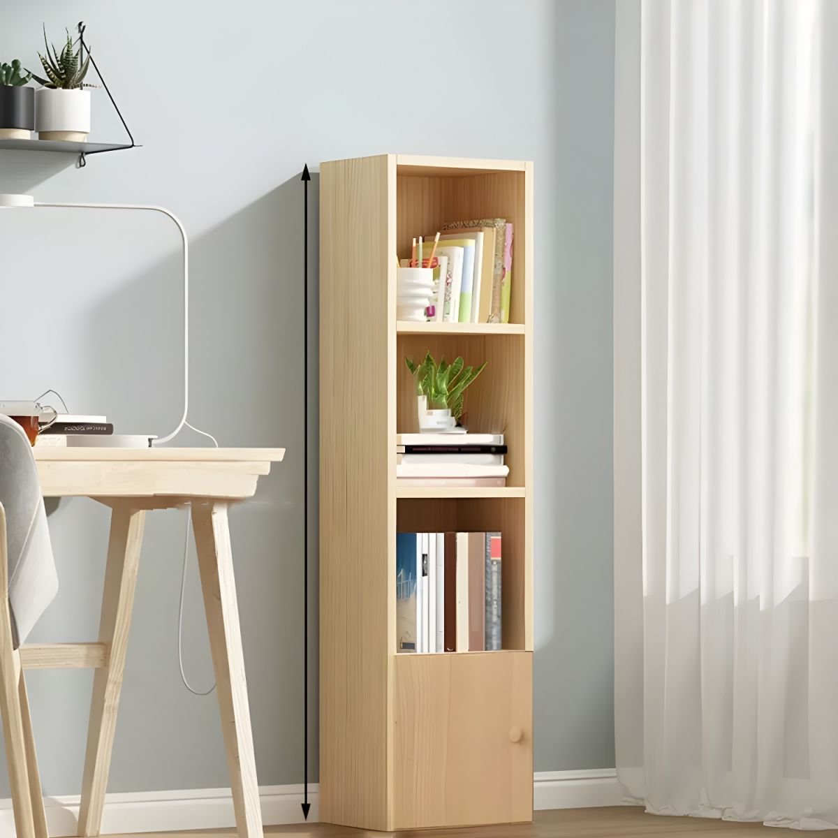 Stunning Rectangular Organizing Shelf with 3,4,5,6-Shelf, Vertical/LateralFiling, Polymer Door, Closed Back - Image 2