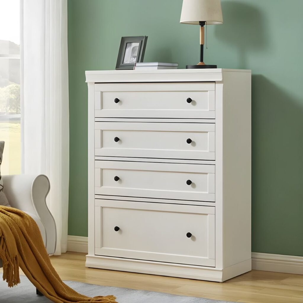 1200x12001 333 Luxury Chalk Organizing Shelf with 2 Cabinet and 6-Shelf Vertical Closed Back