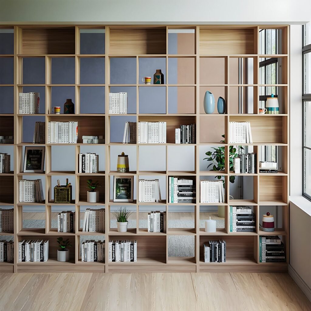 1200x12001 334 Modern 8-Cube Open Bookcase - Minimalist Wooden Storage Organizer for Home Office