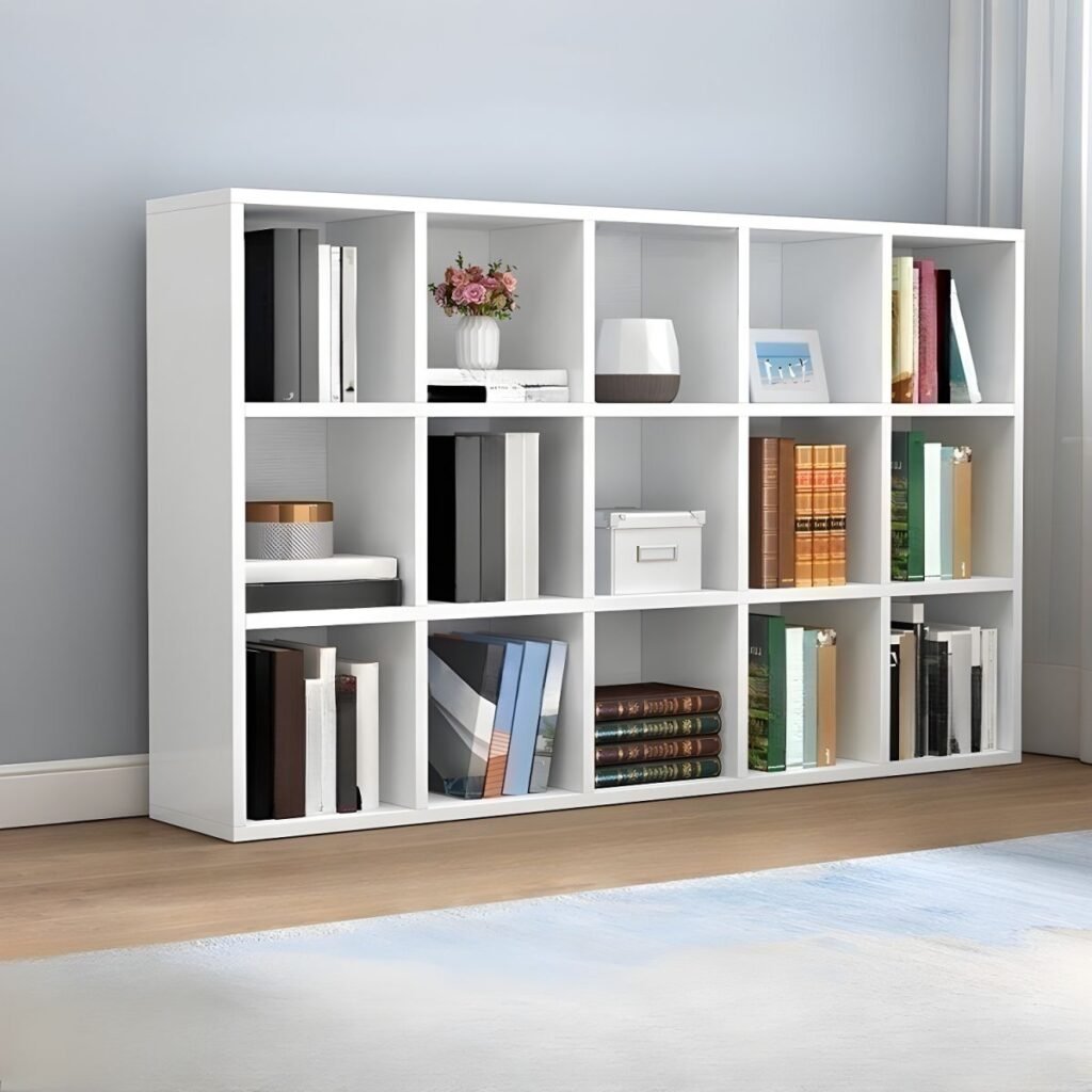 1200x12001 344 Apexerahomelife Modern White Bookcase with 5-Tier Open Shelves JX-BC-035 Multi-Cube Storage