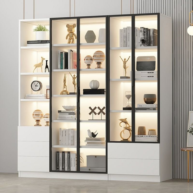 Wooden Bookshelf Design Living Room Book Shelf Library Storage Cabinet Book Shelvese Bookshelf Bookcase - Image 3