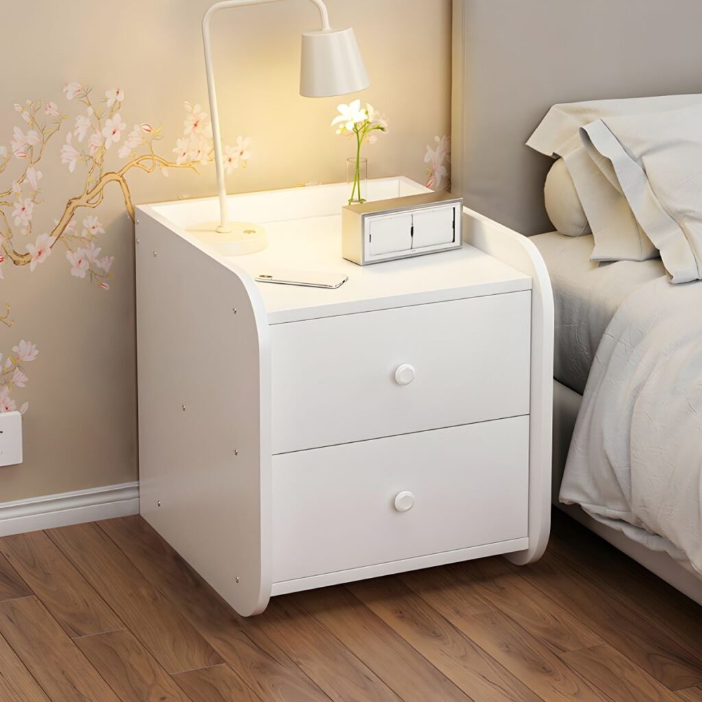 1200x12001 384 Chic Petite Nightstand with Silent Drawer for Small Spaces
