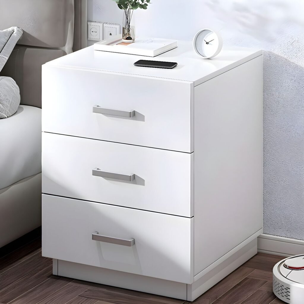 1200x12001 389 Zen Matte Bedside Commode with 1-3 Drawers