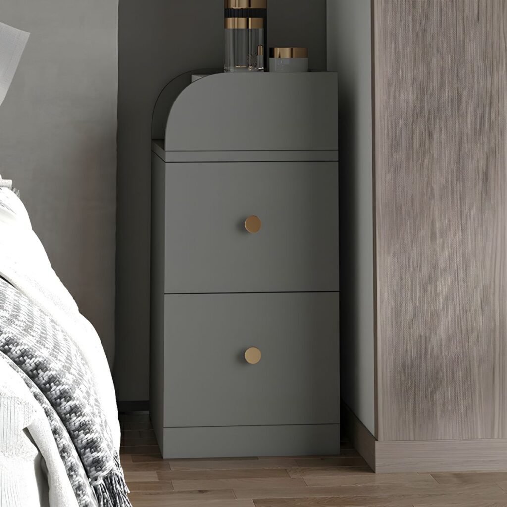 1200x12001 392 Luxe High Leg Bedside Unit with 2 Silent Drawers