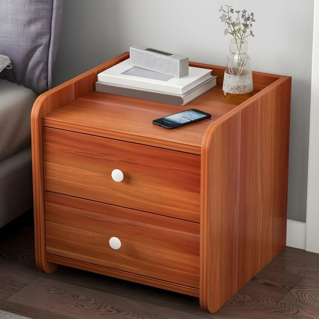 1200x12001 401 Graceful Compact Nightstand with 2 Silent Drawers