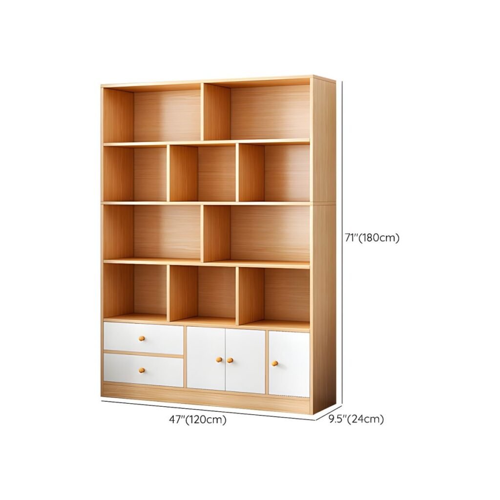 1200x120010 259 Wooden Modern Design Living Room Book Shelf Library Bookcase 2 Drawers Storage Cabinet Book Shelvese Bookshelf