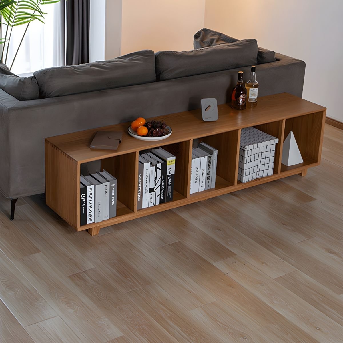 Wooden Design Modern Children's Bookcase Living Room Small Bookcase No Doors Storage Cabinet Bookshelf - Image 3