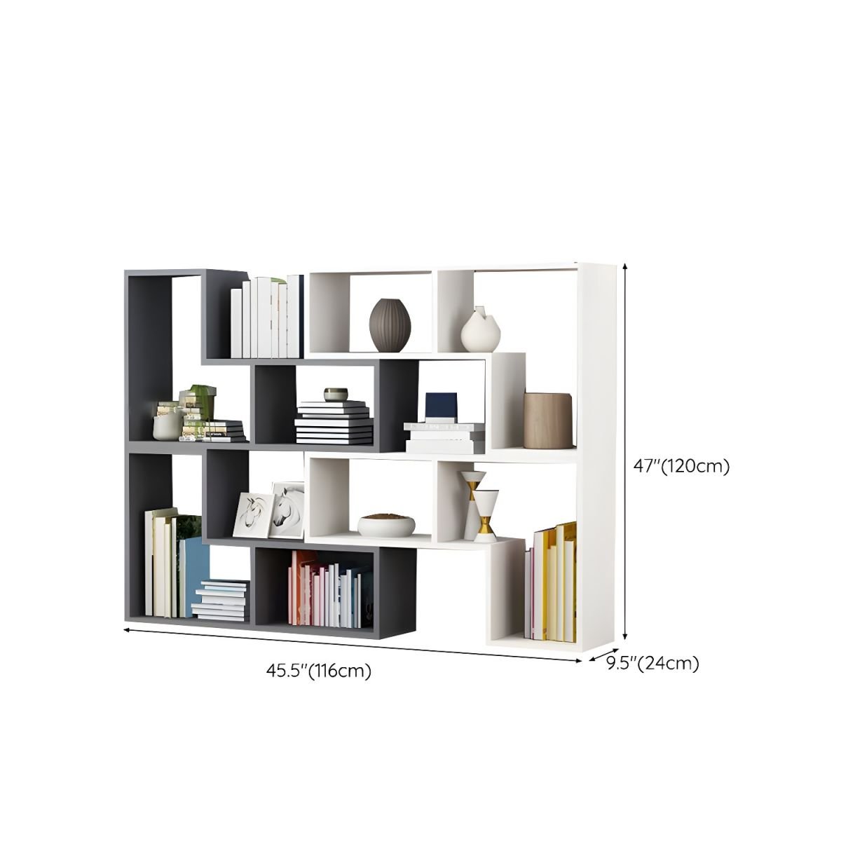 Modern Minimalist Small Bookcase - Tool-Free Easy Assembly Open Shelf Organizer - Image 5