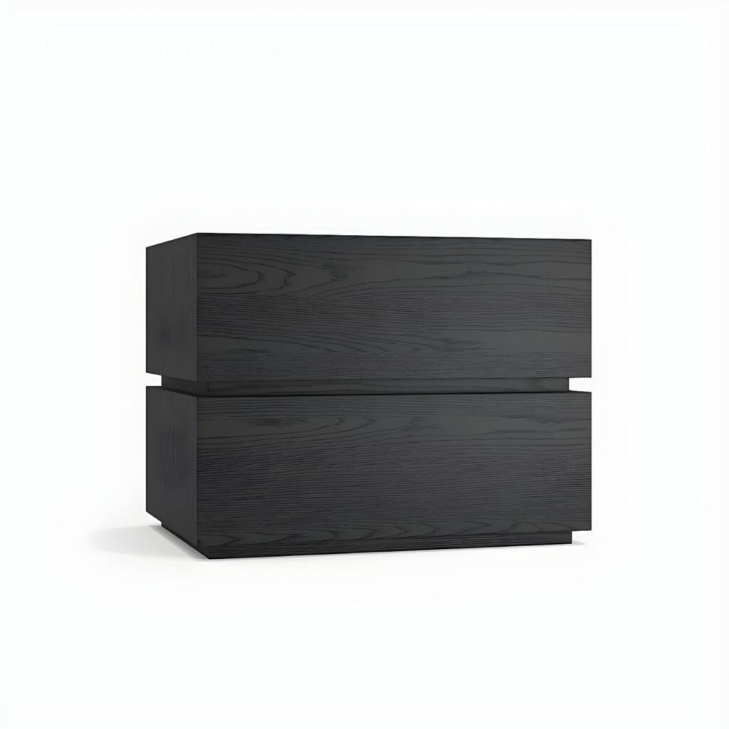 1200x120011 237 Stately Deep Tone Nightstand with 2 Silent Drawers