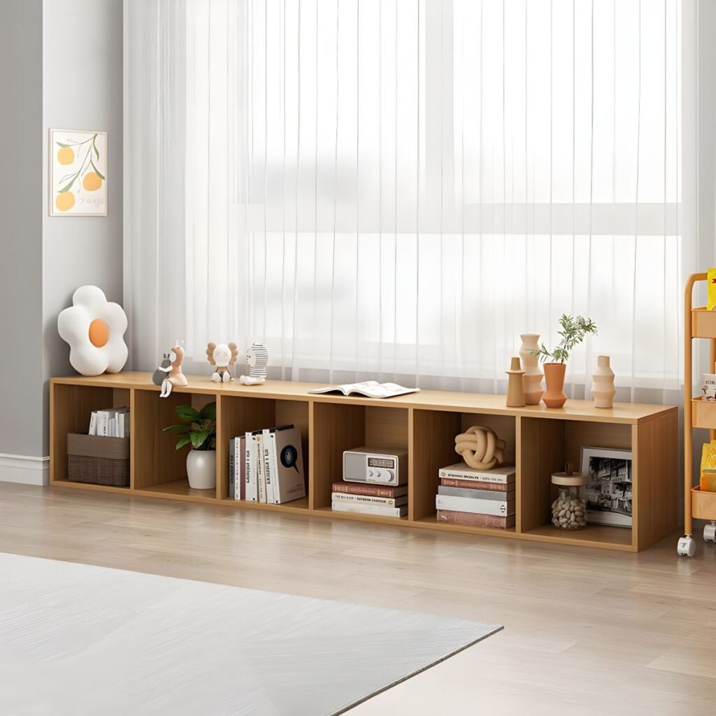 1200x12002 317 Modern Wooden Design Children's Bookcase Living Room Small Bookcase No Doors Storage Cabinet Bookshelf