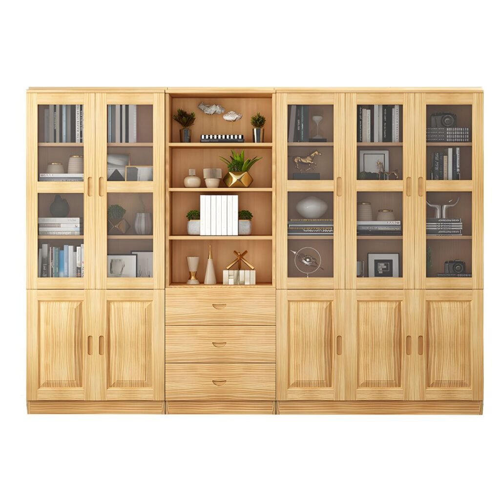 1200x12002 322 Pale brown Box Shelves with 6-Shelf in Vertical or Horizontal Orientation with Drawers