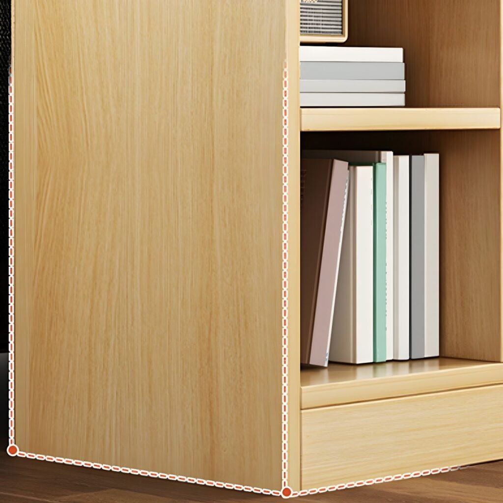 1200x12002 326 Compact Wooden Bookcase - Slim Open Bookshelf for Small Spaces & Home Office