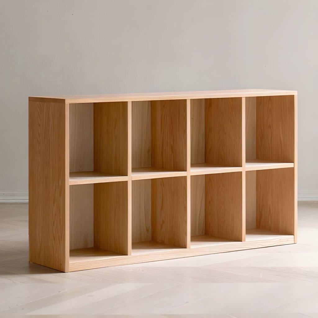 1200x12002 330 Easy-to-Assemble Modern Bookcase- Versatile Storage Cabinet With Wooden Rippled Glass Doors Bookshelf