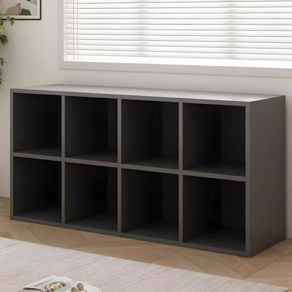 1200x12002 335 Modern 8-Cube Open Bookcase - Minimalist Wooden Storage Organizer for Living Room & Office