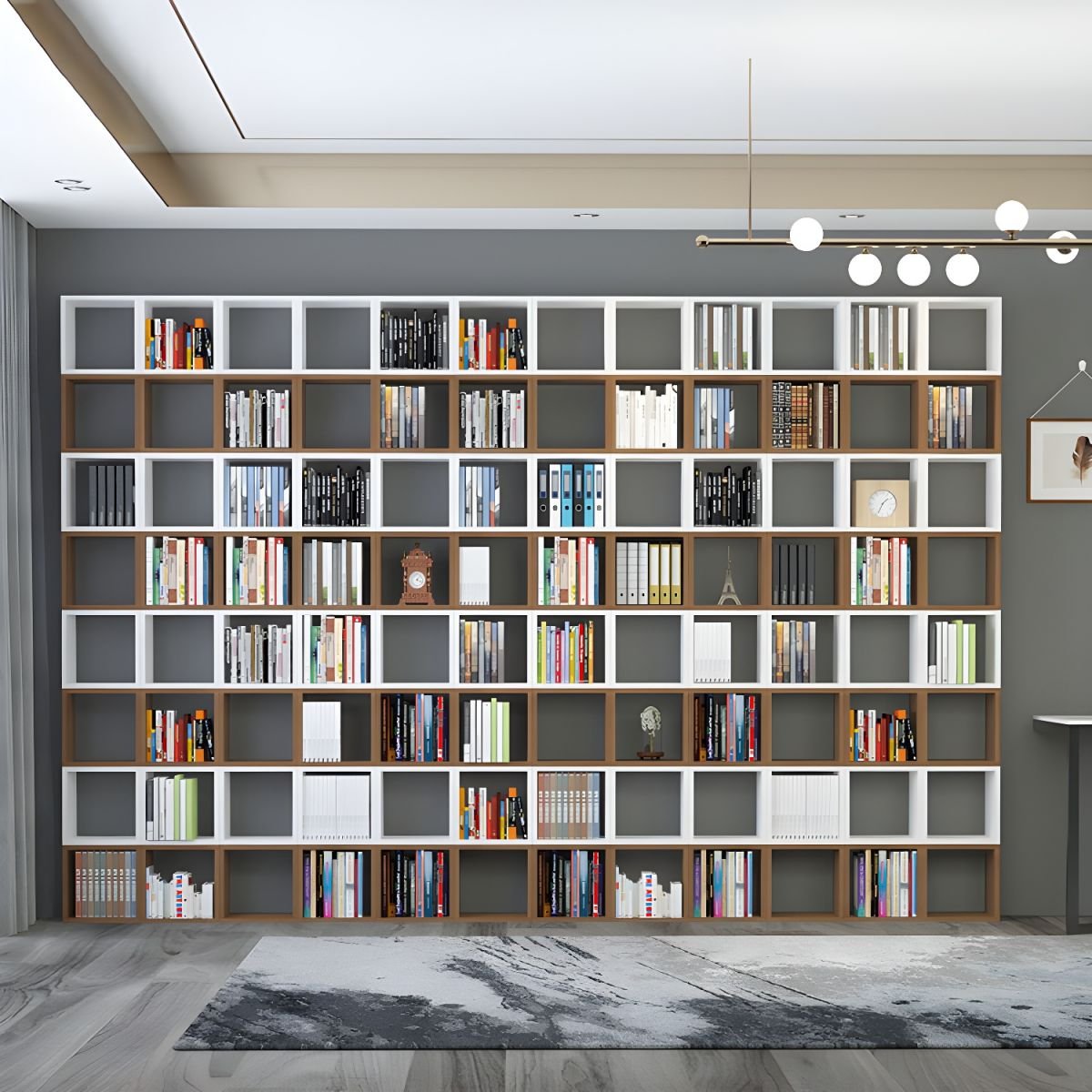 Modern Wooden Bookcase with Open Shelf Design - Minimalist Modular Library for Home Office - Image 4