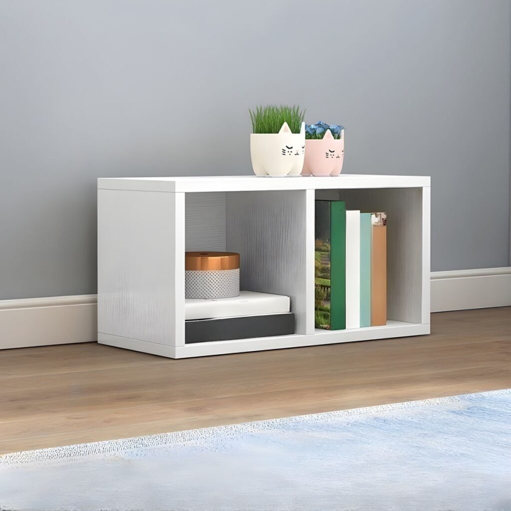 1200x12002 348 Apexerahomelife Modern White Bookcase with 5-Tier Open Shelves JX-BC-035 Multi-Cube Storage