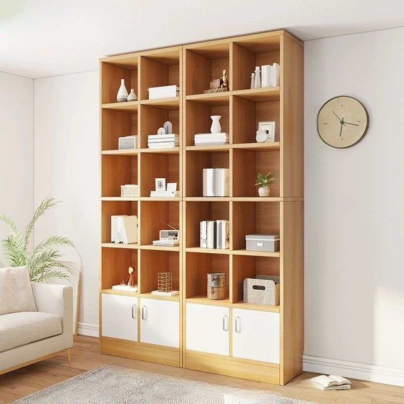 Wooden Bookshelf Design Living Room Book Shelf Library Storage Cabinet Book Shelvese Bookshelf Bookcase - Image 3