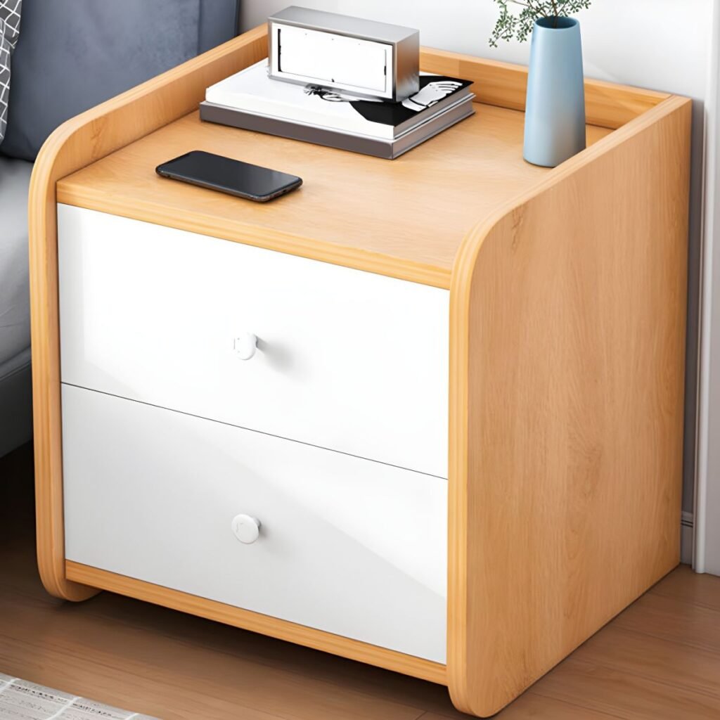 1200x12002 406 Graceful Compact Nightstand with 2 Silent Drawers
