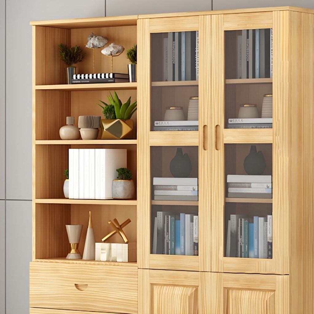 1200x12003 320 Pale brown Box Shelves with 6-Shelf in Vertical or Horizontal Orientation with Drawers