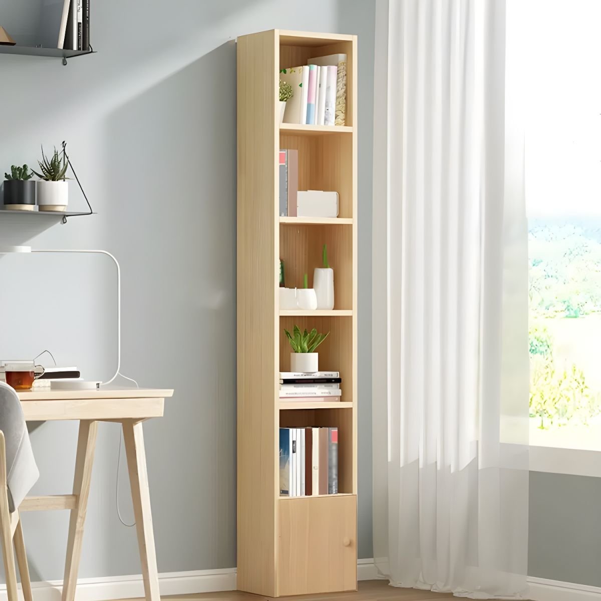 Stunning Rectangular Organizing Shelf with 3,4,5,6-Shelf, Vertical/LateralFiling, Polymer Door, Closed Back - Image 4