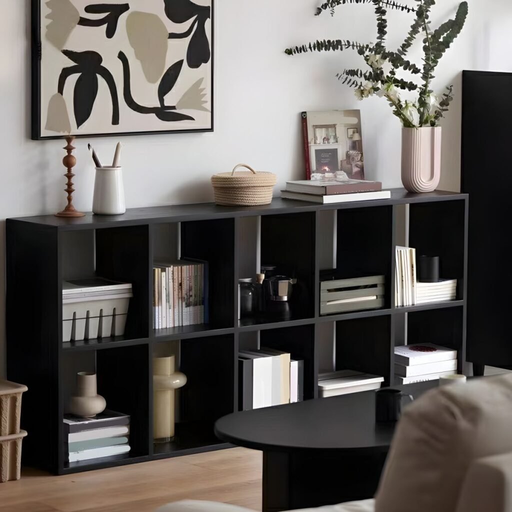 1200x12003 333 Modern 8-Cube Open Bookcase - Minimalist Wooden Storage Organizer for Living Room & Office