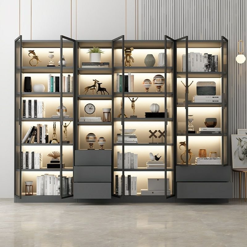 Wooden Bookshelf Design Living Room Book Shelf Library Storage Cabinet Book Shelvese Bookshelf Bookcase - Image 5