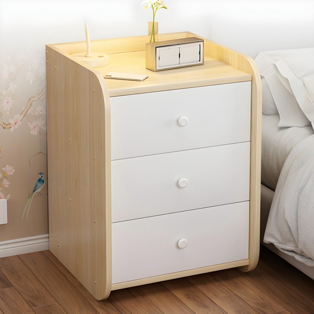 1200x12003 387 Chic Petite Nightstand with Silent Drawer for Small Spaces