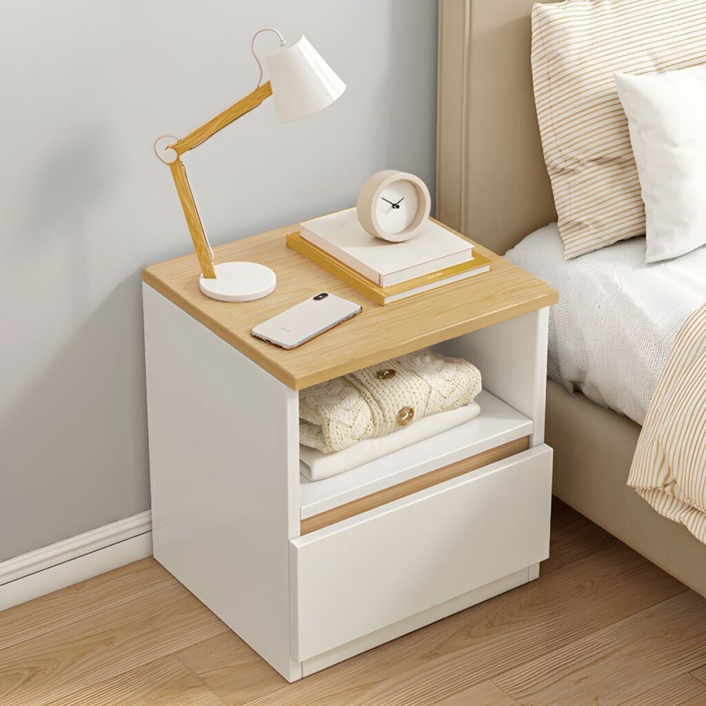 1200x12003 391 Cosy Minimalist Nightstand with 2-Tier Storage