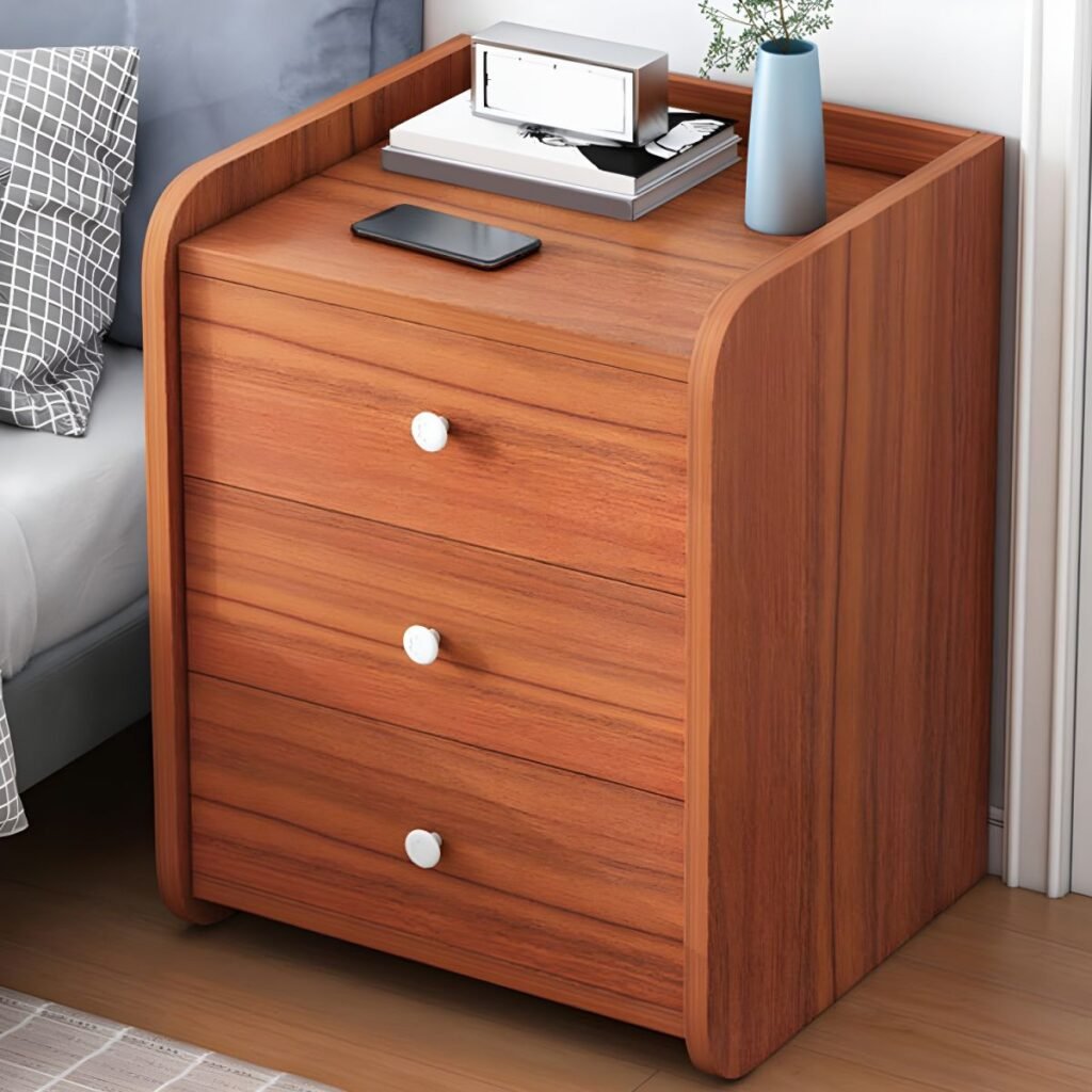 1200x12003 404 Graceful Compact Nightstand with 2 Silent Drawers