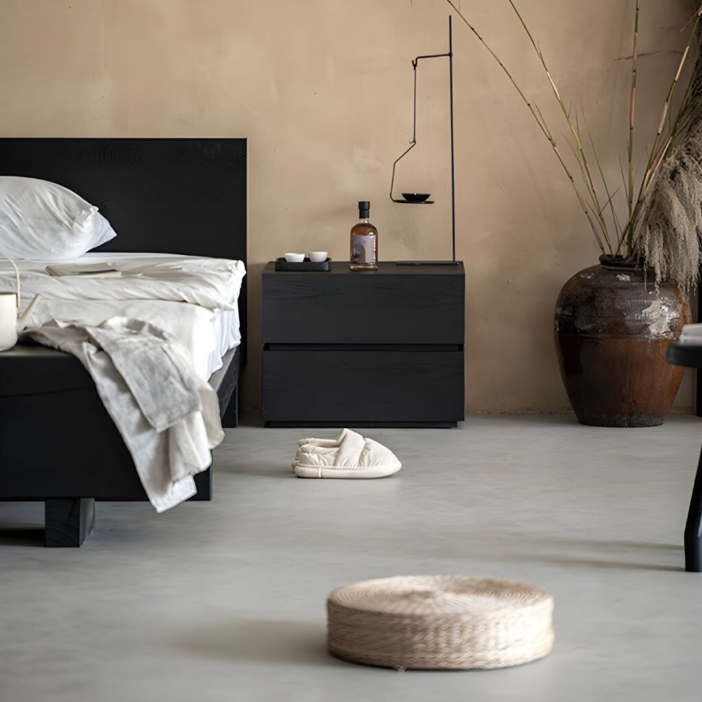 1200x12003 406 Stately Deep Tone Nightstand with 2 Silent Drawers