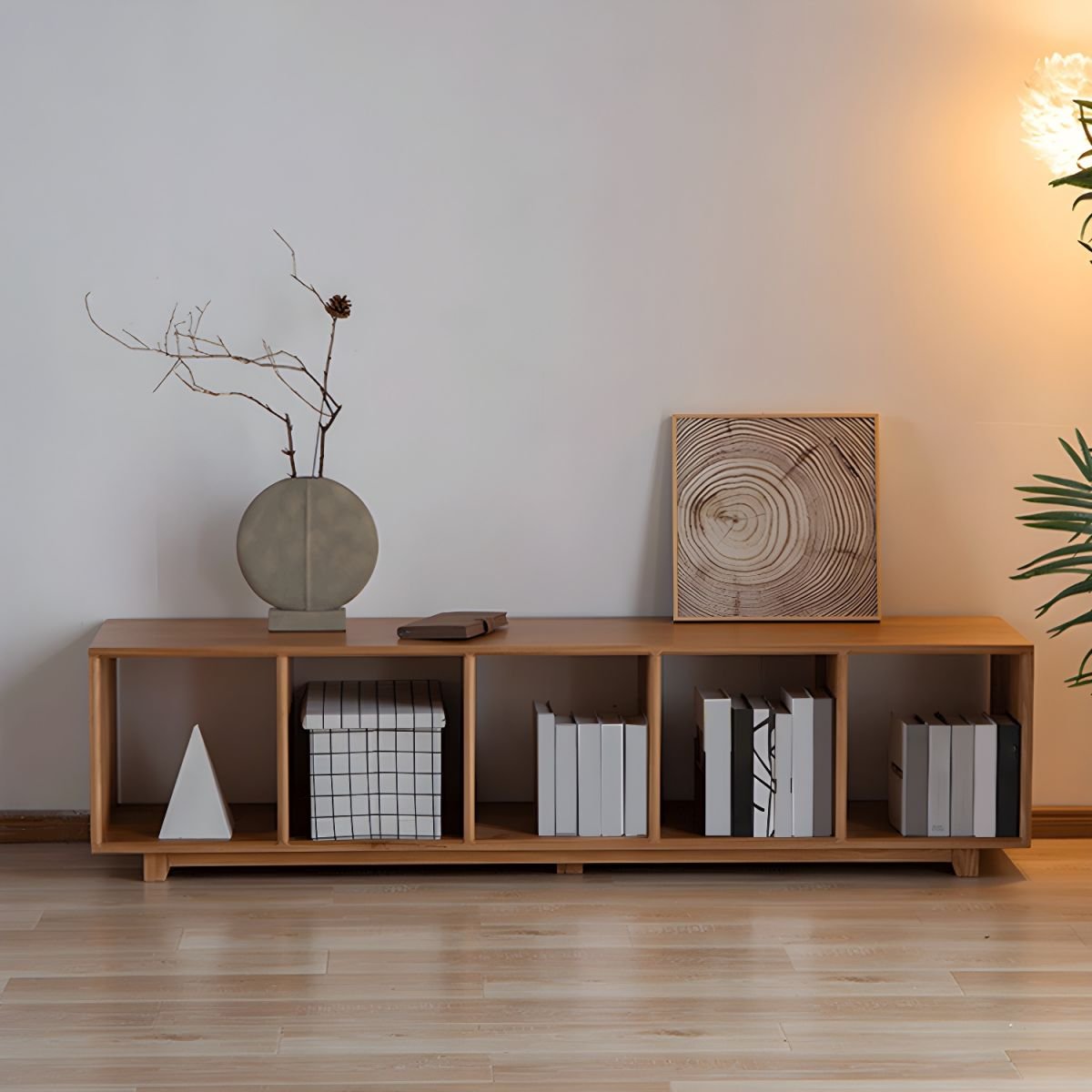 Wooden Design Modern Children's Bookcase Living Room Small Bookcase No Doors Storage Cabinet Bookshelf - Image 6