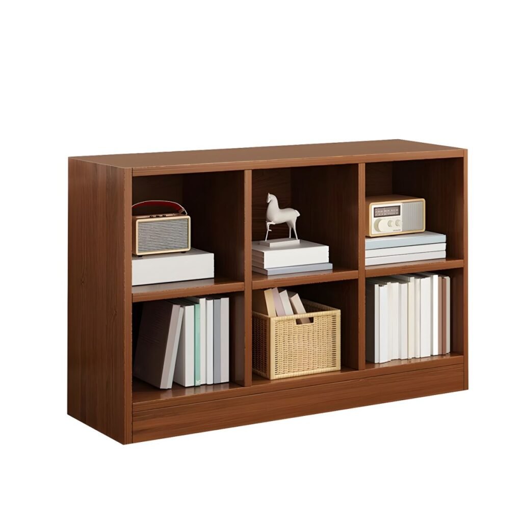 1200x12004 324 Compact Wooden Bookcase - Slim Open Bookshelf for Small Spaces & Home Office