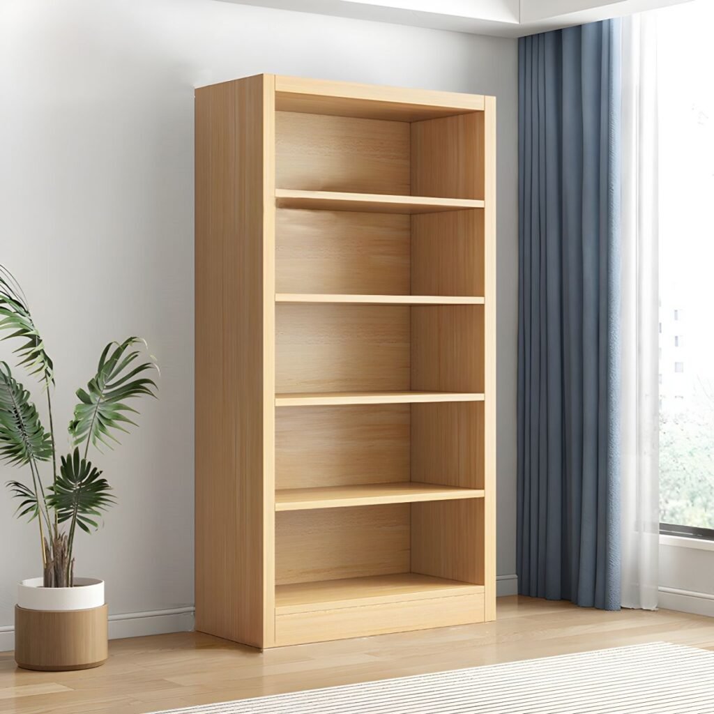 1200x12004 325 Minimalist Open Bookcase - Modern Wood Grain Shelving Unit for Quiet Luxury Decor Bookshelf