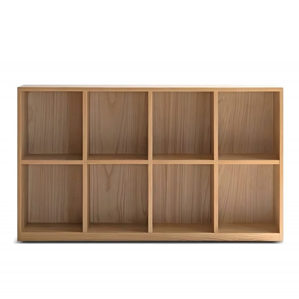 1200x12004 328 Easy-to-Assemble Modern Bookcase- Versatile Storage Cabinet With Wooden Rippled Glass Doors Bookshelf